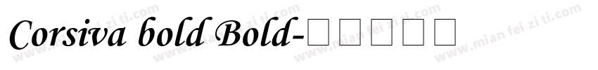 Corsiva bold Bold字体转换